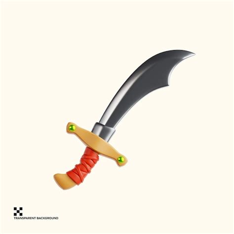 Premium Psd Curved Scimitar For Slashing Attacks
