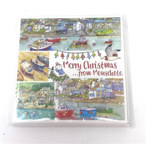 Mousehole Christmas Cards By Emma Ball Pack Of 10