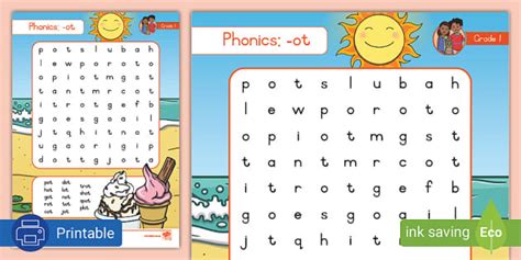 Grade Phonics Ot Wordsearch L Enseignant A Fait