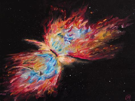 Nebulosa Mariposa Cuadro Original Leo Sobre Lienzo Comprar Cuadros