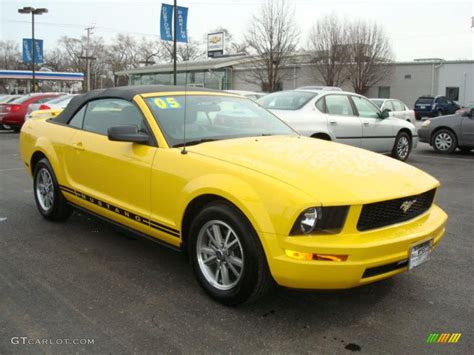 2005 Screaming Yellow Ford Mustang V6 Premium Convertible 3686763 Photo 3 Car