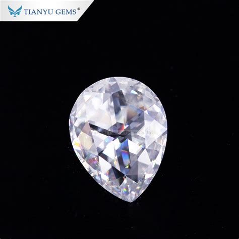 Tianyu Gems Ct D Vvs Pear Shape Double Face Rose Cutting Moissanite