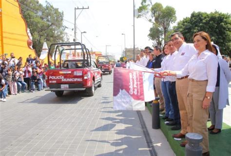 Gobernador de Puebla realizo entrega de siete patrullas a San Andrés