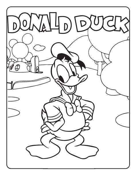 Donald Duck Coloring Pages Printable Mickey Mouse Clubhouse Ready For