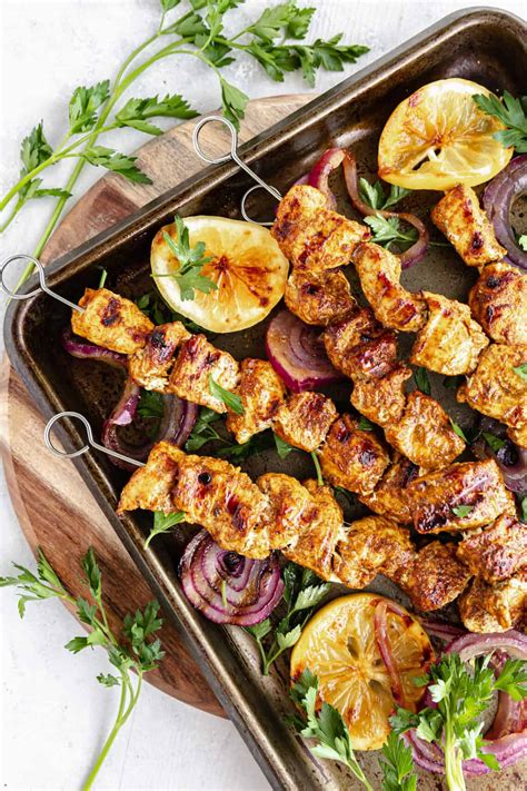 Grilled Chicken Shawarma Skewers Easy Weeknight Recipes