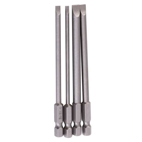 TMISHION Embout De Tournevis 4pcs 100mm S2 Alliage Acier 1 4 Tige