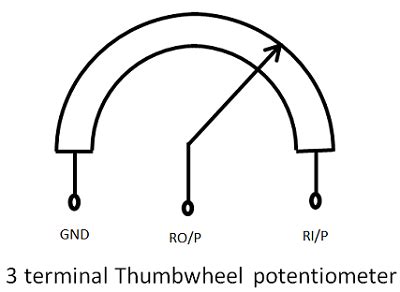 Thumbwheel Potentiometer Pinout, Features, Details & Datasheet