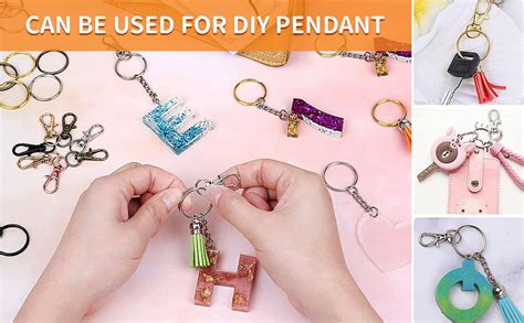 Uoienrt Pcs Key Chain Clip Hooks And Split Key Rings Swivel Clasps