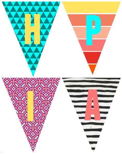 birthday banner printables - A girl and a glue gun