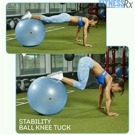 Stability Ball Knee Tuck Exercise How To Workout Trainer By Skimble