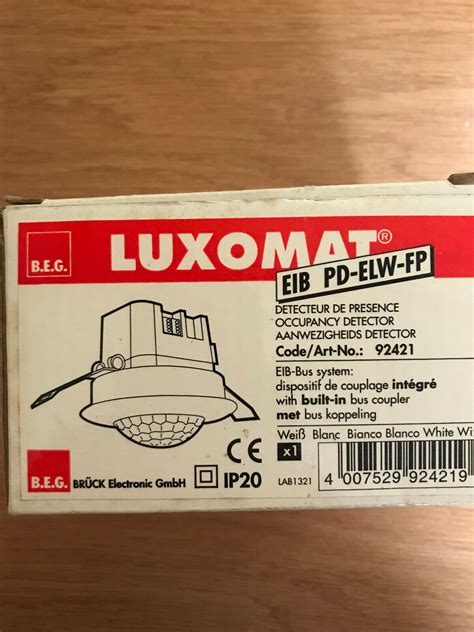 B E G Luxomat Eib Knx Pd Elw Fp Neu Ovp Pr Senzmelder Br Ck Elektronic