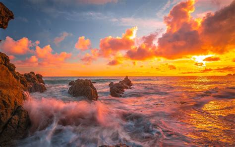 Ocean Sunset 8k Macbook Air Wallpaper Download Allmacwallpaper