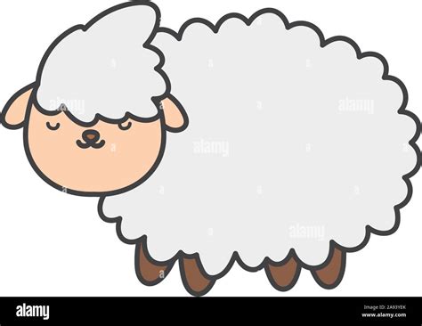 Sheep Farm Animal Cartoon Icon Vector Illustration Stock Vector Image