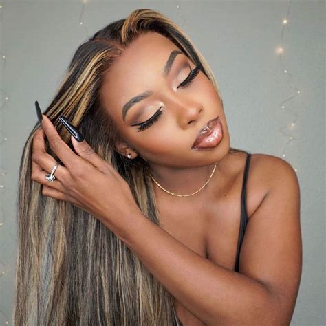 Balayage Honey Blonde Straight Wig Glueless Highlight 6x5 13x4 HD Lace Wig Colored Wig Tinashe