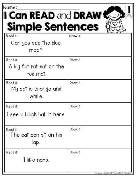 I Can Sentences For Kindergarten