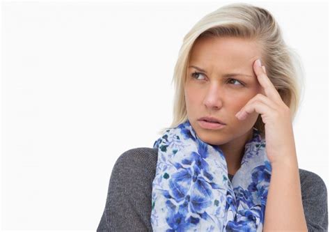 Premium Photo Anxious Blonde Looking Away