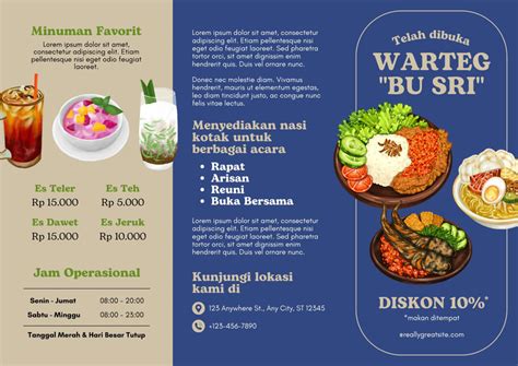 Gratis Contoh Brosur Makanan Keren Canva