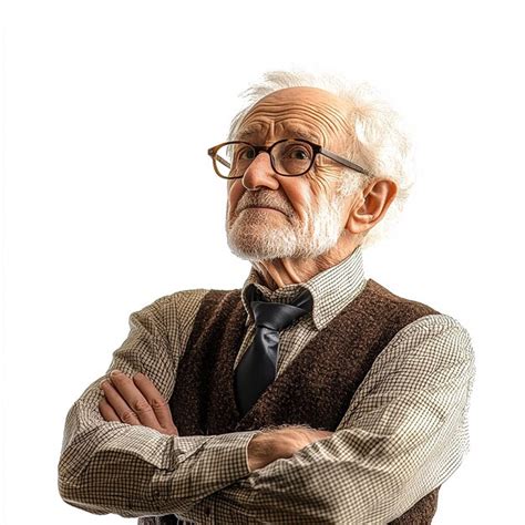 professor  white background premium ai generated image