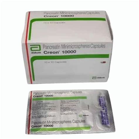 Pancreatin Minimicrospheres Capsules 1000 Mg At Rs 666 Box Pancreatin