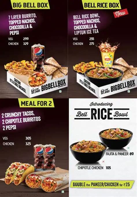 Taco Bell Menu Menu For Taco Bell Bannerghatta Road Bangalore Zomato