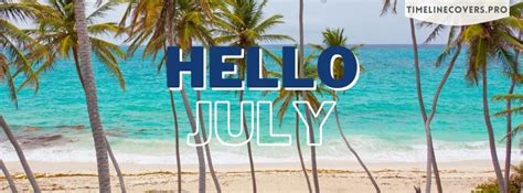 Hello July Beach Calls For Party Facebook Cover Photo