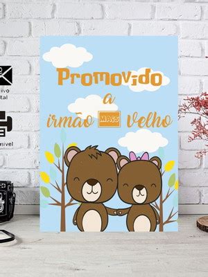 Arte Promovido A Irmao Mais Velho - Arte Digital Poster - Promovido a irmão mais velho | Elo7