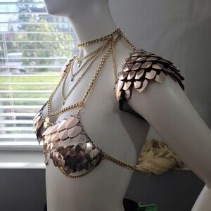 Scalemail Armor Cosplay Samba Carnival Bikini Top Festival Outfit