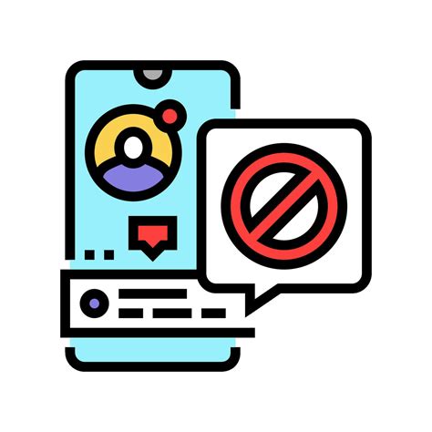 block report cyberbullying color icon vector illustration 32517053