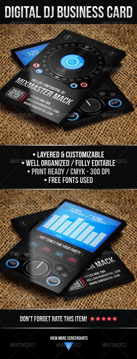 Digital Dj Business Card Graphicriver