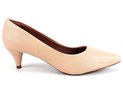 Scarpin Feminino Cobra Nude Salto Agulha cm CECI Calçados Atacado de Calçados