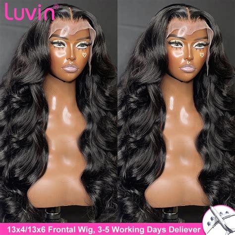 Luvin Density Inch Body Wave X Lace Front Human Hair Wigs