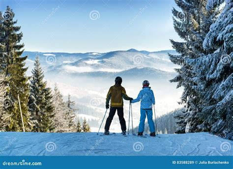 Couple Of Skiers Stock Image Image Of Skiers Bukovel 83588289