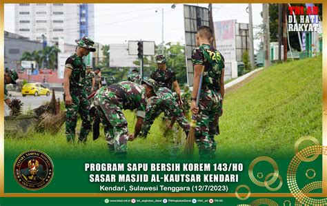 TNI AD On Twitter Program Sapu Bersih Korem 143 HO Sasar Masjid Al