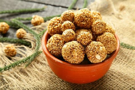 Vegan Snack Sesame Seed Jaggery Balls Stock Image Image Of Jaggery