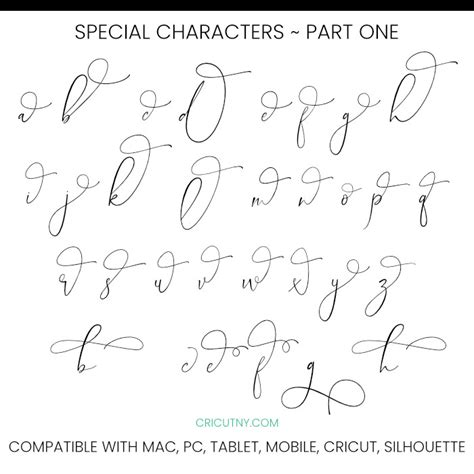 Signature Font With Swash Tail Cricut Font Svg File For Cricut