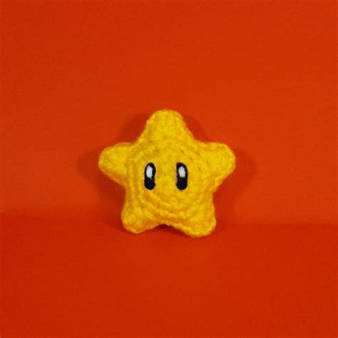 Estrela Super Mario Amigurumi Croch Elo Produtos Especiais