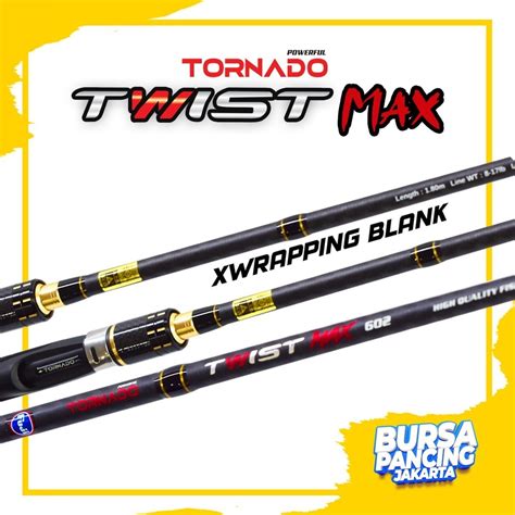 Jual Joran TORNADO TWIST MAX Carbon Solid Ring Fuji 165cm 180cm Joran