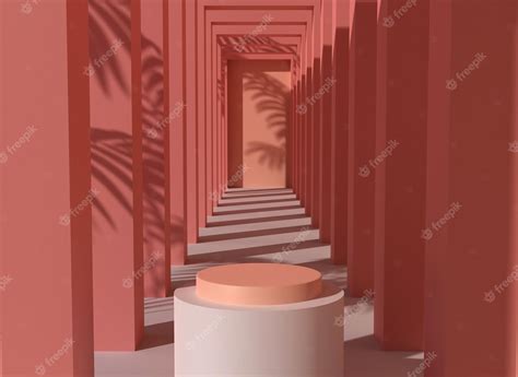 Premium Photo 3d Japanese Minimalist Style Aesthetic Podium Stag