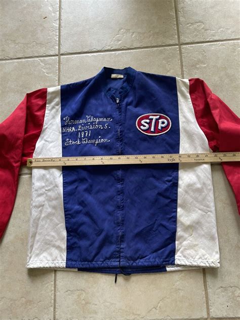 Vintage 1960s STP Dewan Jacket Hot Rod Drag Race Chai Gem