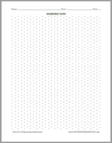 Isometric Dot Paper A4 Size