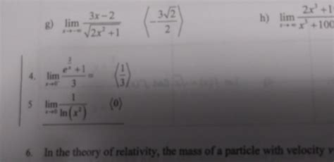 Solved G Limx→−∞2x213x−2 −232 H Limx→−∞x31002x31 4