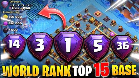 Global Top Th Legend League Base With Link Anti Star Th Base