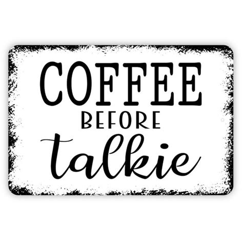 No Talkie Before Coffee Etsy