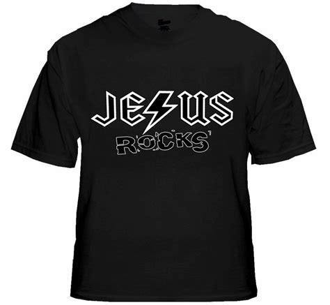 Jesus Rocks Mens T Shirt Bewild