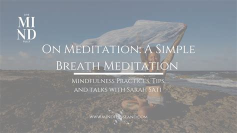 On Meditation A Simple Breath Meditation Youtube