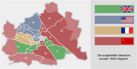 Occupation Zones In Vienna Vienna Vienna Map Austria