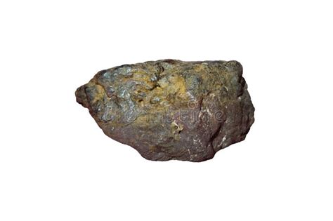 Raw Hematite Mineral Stone Isolated On White Background Stock Image