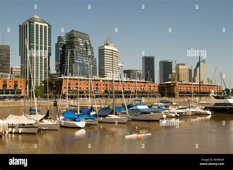 Buenos Aires Puerto Madero Waterfront Port Dock Argentina Stock Photo