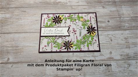 Tutorial Anleitung für eine Karte mit dem Produktpaket Filigran