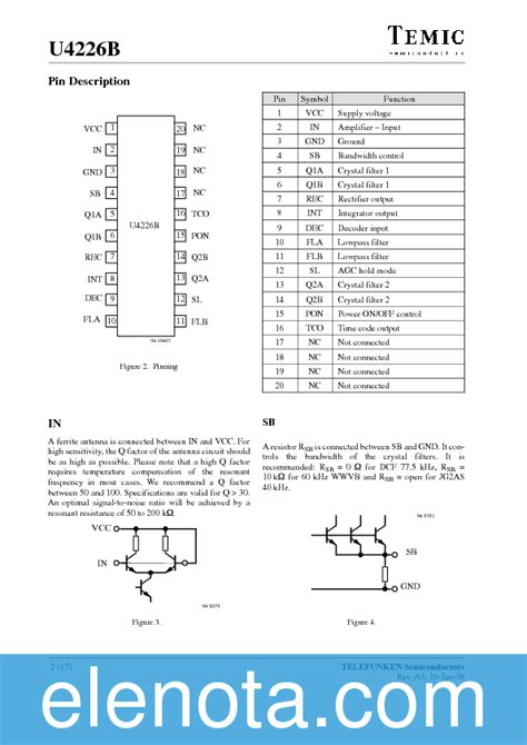 U B Datasheet Pdf Kb Temic Pobierz Z Elenota Pl